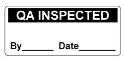 QA Inspected - Calibration/QA Self Adhesive Labels