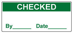 Checked - Calibration/QA Self Adhesive Labels