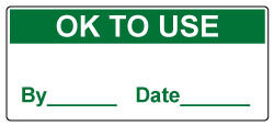 OK to Use - Calibration/QA Self Adhesive Labels