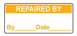 Repaired By - Calibration/QA Self Adhesive Labels