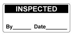 Inspected - Calibration/QA Self Adhesive Labels