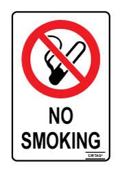 No Smoking - Self Adhesive