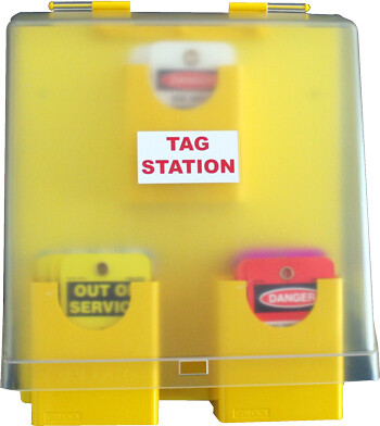 Safety Tag Holder with Lid &amp; 5 Compartments - (STH-5L)