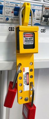 SLH-91 - Yellow Aluminium Lockout Hasp (12 holes)