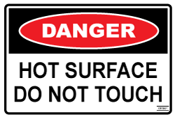 Hot Surface Do Not Touch - Self Adhesive Hot Surface Do Not Touch - Self Adhesive
