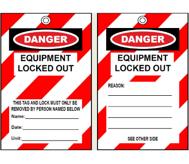 Danger Equipment Locked Out