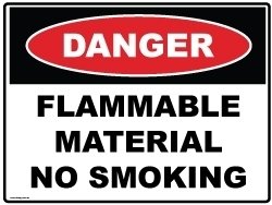 Flammable Material No Smoking