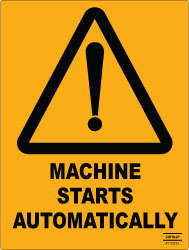 Warning - Machine Starts Automatically