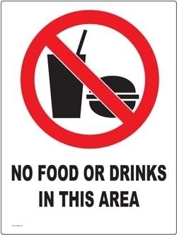 No Food or Drinks In This Area
