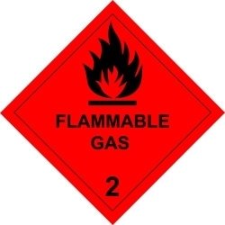 Flammable Gas 2 (Black on Red)
