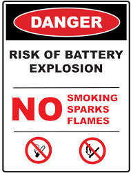 Danger Risk of Battery Explosion