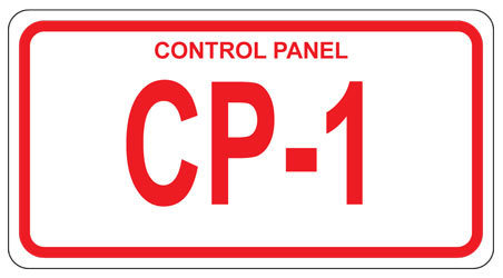 CP-1 Control Panel Labels