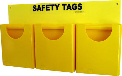 Safety Tag Holder with 3 Compartments - Heavy Duty (STH-3Y)