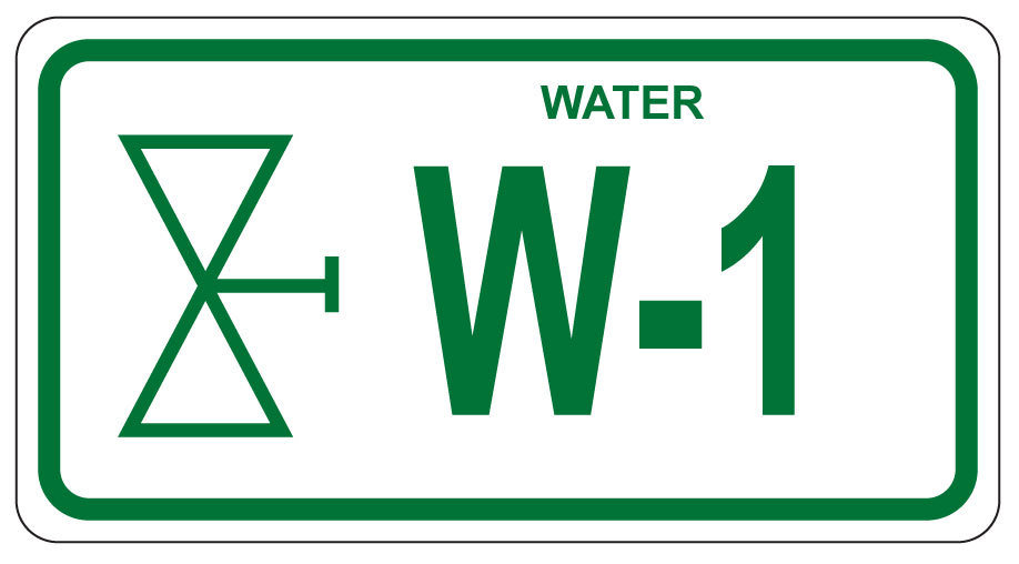 W-1 Water Labels