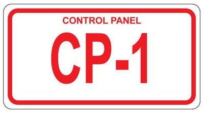 CP-1 Control Panel Labels CP-1