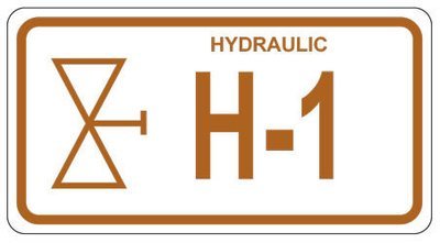 H-1 Hydraulic Labels - Brown