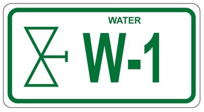 W-1 Water Labels