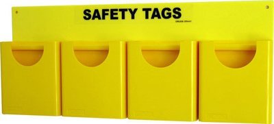 Safety Tag Holder with 4 Compartments  - Heavy Duty (STH-4Y)