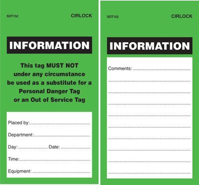 Information Tag (Green) SDT-152