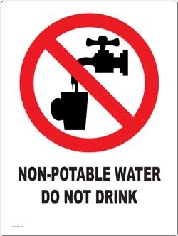 Non-Potable Water Do Not Drink 160348p