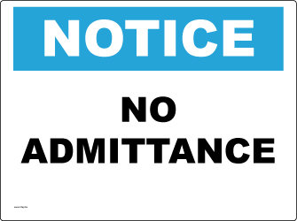 No Admittance
