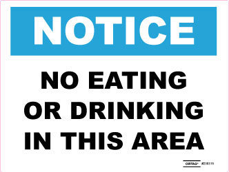 No Eating Or Drinking In This Area