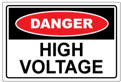 Danger High Voltage - Self Adhesive 180105