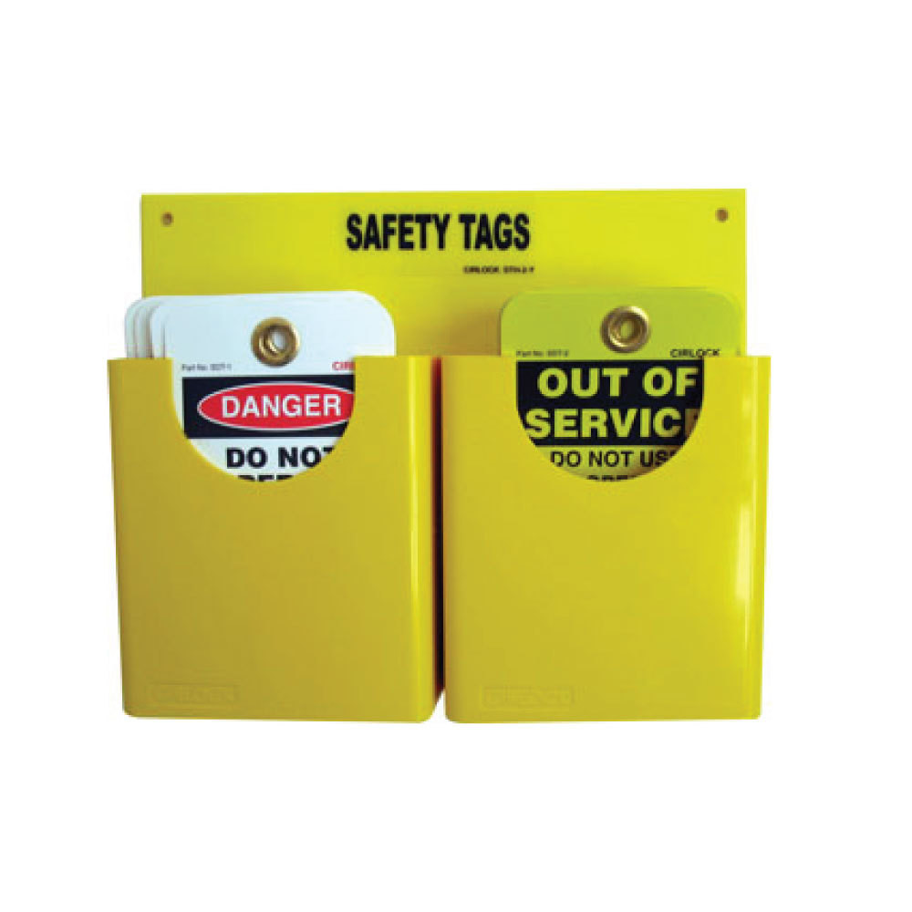Safety Tag Holder with 2 Compartments - Heavy Duty (STH-2Y)