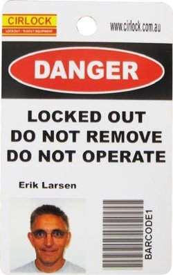 Personal Danger ID CARD - Re-usable