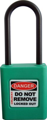 1 set of 36 SLP-550-GREEN Non-Conductive Shackle Padlocks Keyed Alike Set (Registered)