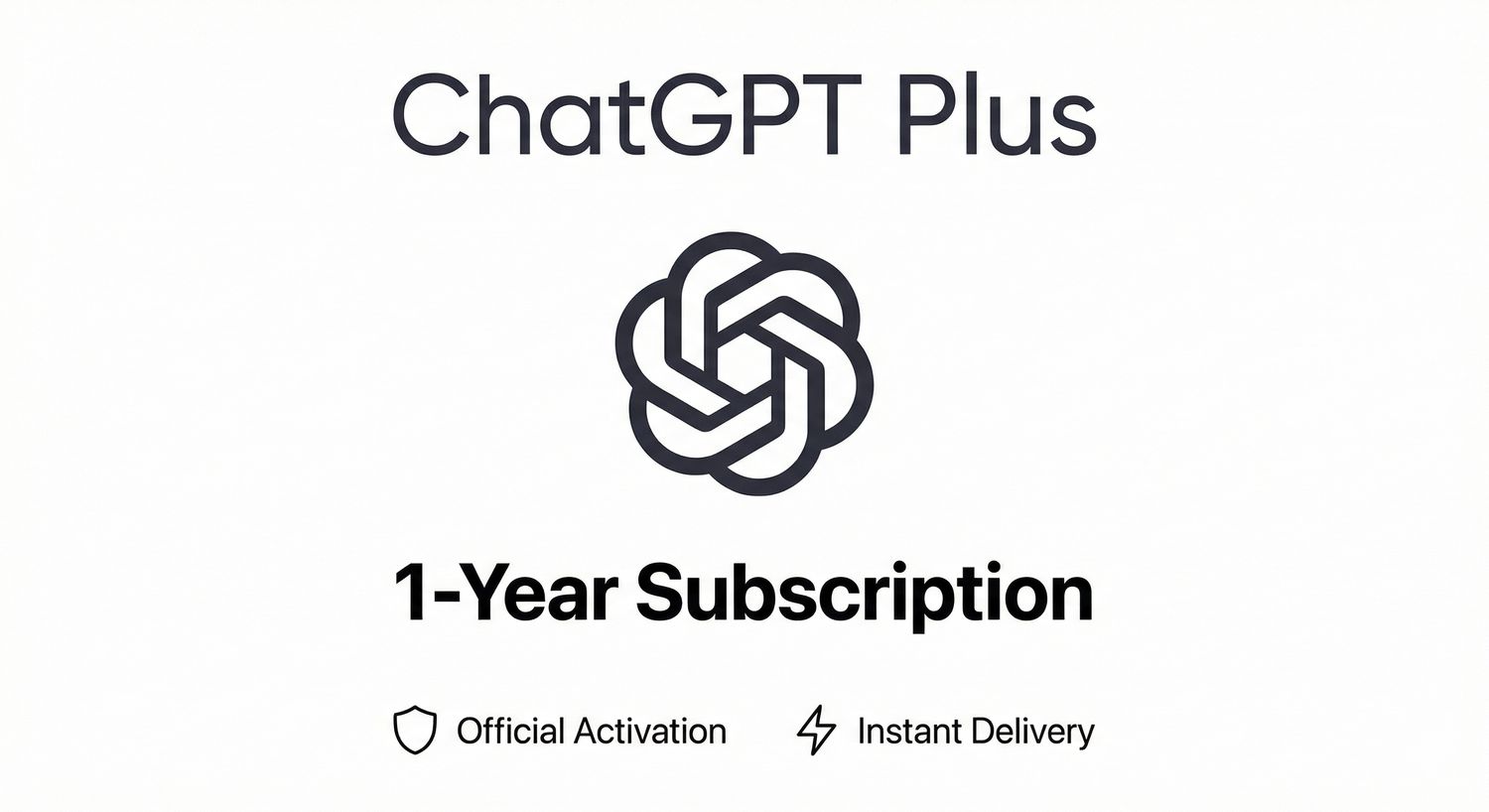ChatGPT Plus– 1-Year Subscription