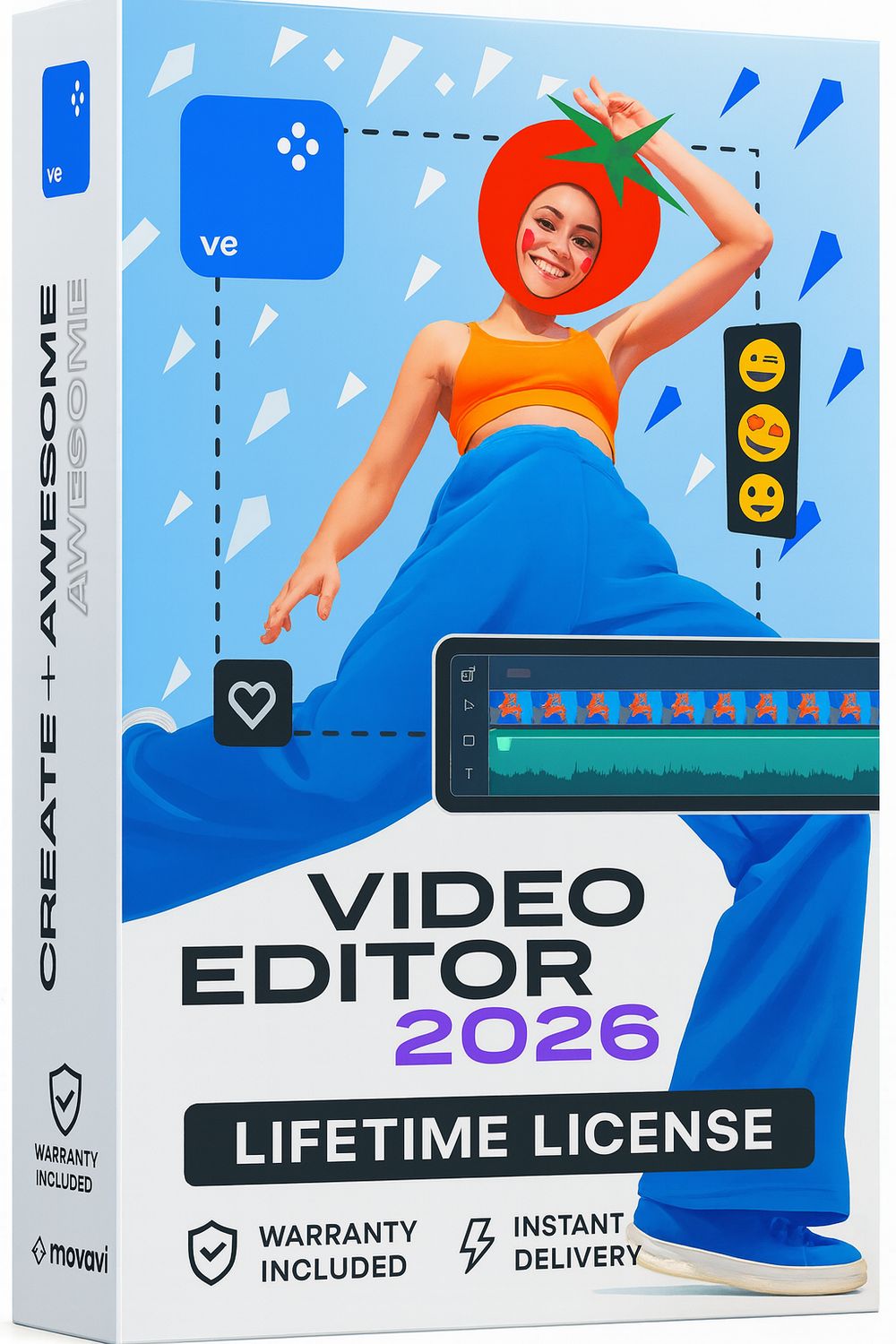 Movavi Video Editor 2026 – Licence à Vie pour PC (1 Appareil)