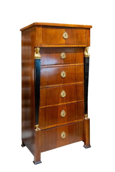 CASSETTIERA IMPERO  CON SFINGI