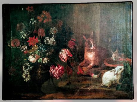 DIPINTO OLIO SU TELA NATURA MORTA