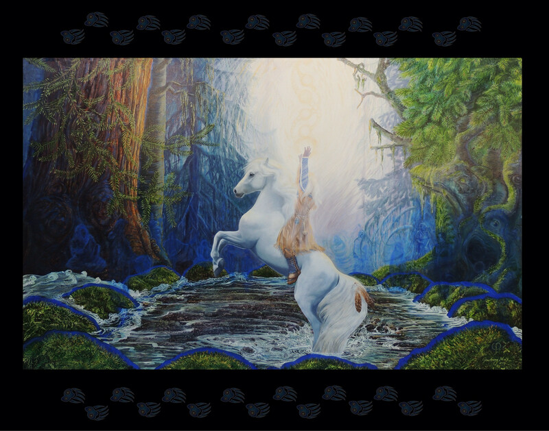 Woman On Horse 11x14 print