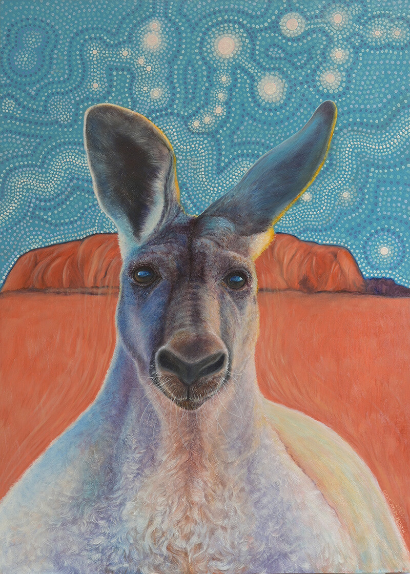 Uluru Blue Kangaroo