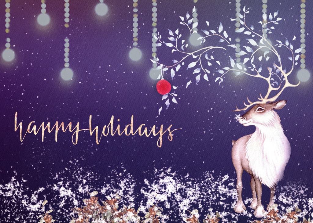Reindeer Happy Holidays