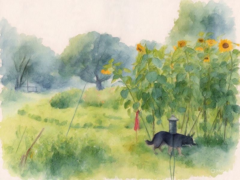 Frida in the Garden
