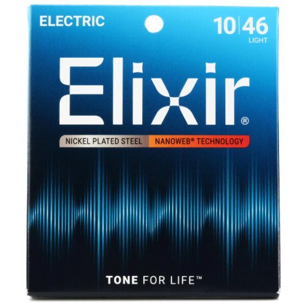 Elixir Strings 10-46 Nanoweb Light Electric Guitar Strings