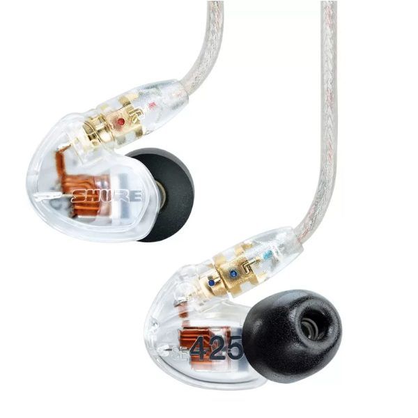 Shure SE425 Sound Isolating In Ear Monitor Earphones - Clear