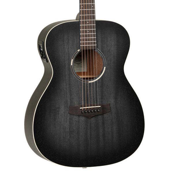 Tanglewood TWBBOE Blackbird Orchestra Acoustic Electric Guitar - Smokestack Black Satin