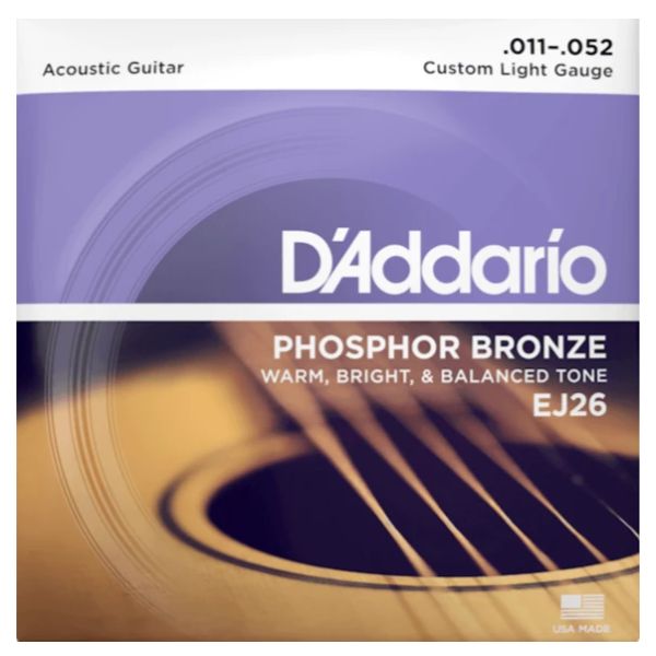 D'Addario EJ26 - Phosphor Bronze Custom Light Acoustic Strings