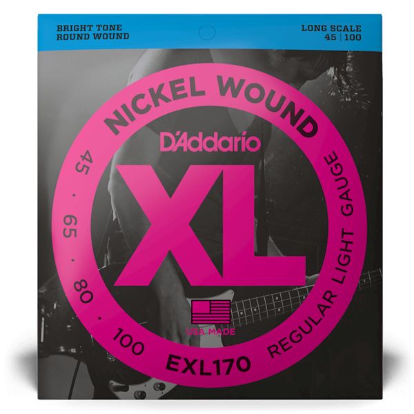 D'Addario EXL170 Regular Light Nickel Wound Long Scale Bass Strings - .045-.100
