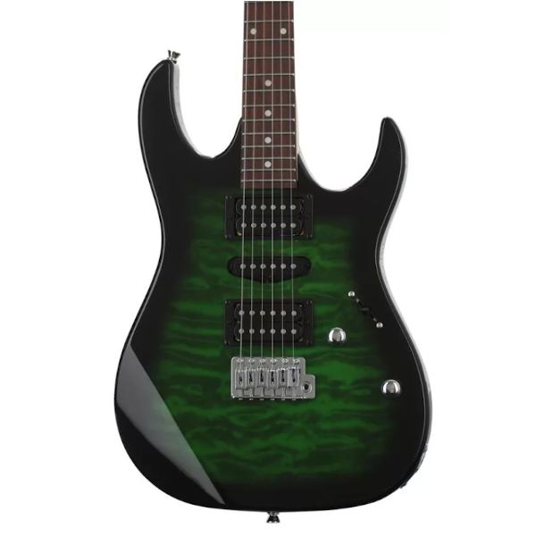 Ibanez Gio GRX70QA Electric Guitar - Transparent Emerald Burst