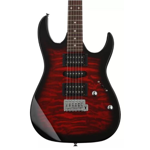 Ibanez Gio GRX70QA Electric Guitar - Transparent Red Burst