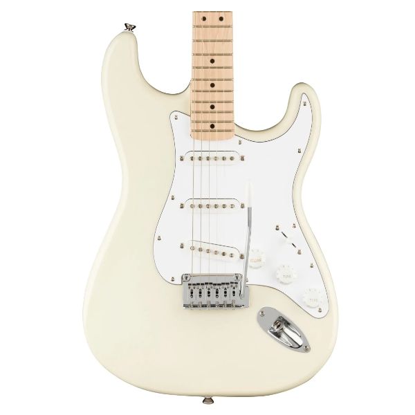 Fender Squier Affinity Series Stratocaster Electric Guitar - Olympic White with Maple Fingerboard