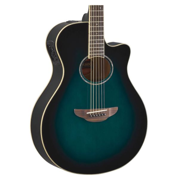 Yamaha APX600 Acoustic-Electric Cutaway Thinline - Oriental Blue Burst