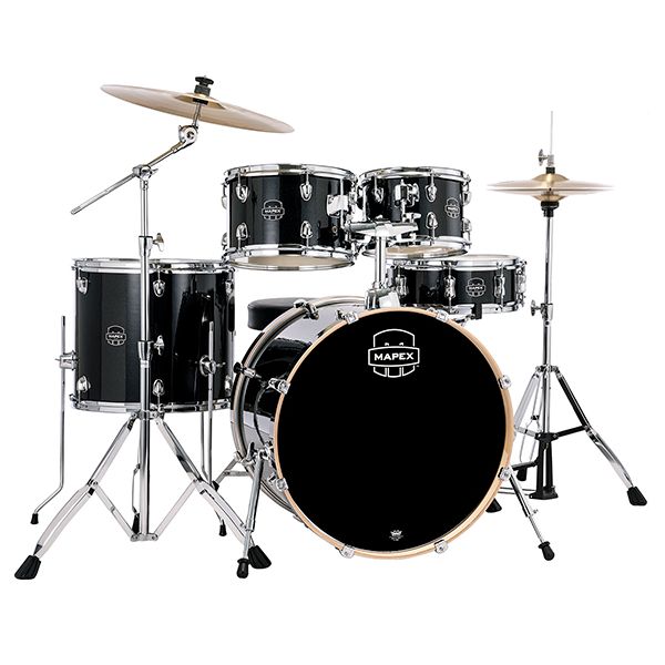 Mapex Venus 5-piece Rock Complete Drum Set - Black Galaxy Sparkle
