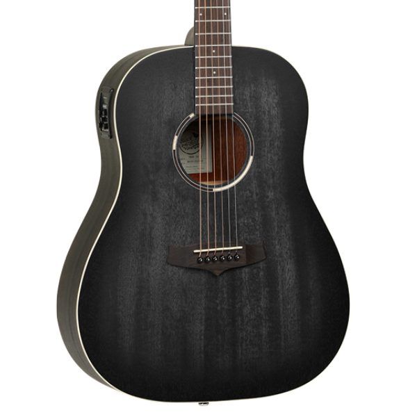 Tanglewood TWBB SD E Blackbird Dreadnought Acoustic Electric Guitar - Smokestack Black Satin