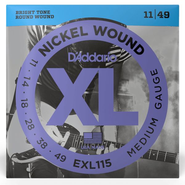 D'Addario EXL115 Nickel Wound Electric Strings - .011-.049 Medium/Blues-Jazz Rock